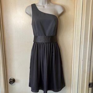 White by Vera Wang One-Shoulder Gray Dress size 4
